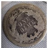 1876-CC Seated Liberty Dime.