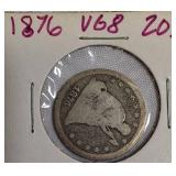 1876 Seated Liberty Quarter