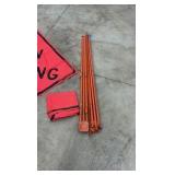 (2) Men Working Roll-up signs with tripod stands