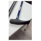 (2) Tire Spoons - tire irons; (1) Small sledge hammer