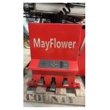 Mayflower Red Tire Changer with a bead blaster.