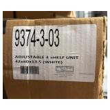 Weather Guard Adjustable 4-Shelf Unit, White, 9374-3-03