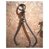 Forged Iron Ice Block Tongs **