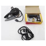 Vintage Iron & De-Luxe Travel Iron in Original Box