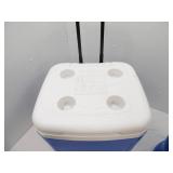 Igloo 60-Quart Cube Roller Cooler Set. Includes 2 Gallon Water Cooler & 1/2 Gallon water cooler. Blue