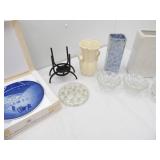 Vintage Ceramic Vases, Oil Lamp Chimneys, Glass Oil Lamp, Metal Decor, Candles and more