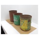 Vintage Metal Buckets 3ct