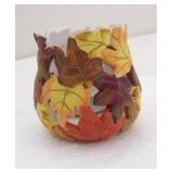 Set of 6 Porcelain Harvest Votive Holders (NEW in Box)