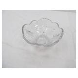 Mikasa Crystal "Christmas Night" Footed Bowl 6"