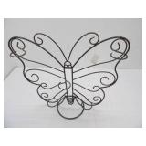 Black Metal Butterfly Candle Holder. New with Tags. 19" wide by 21" tall