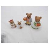 Home Interior Metal Bows, Vintage Homco Bear Figurines, Candle Jar Accessories
