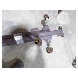 Matching Queen Size Headboard and Tri-Folding Mirror. Country French Style. Lot includes the metal bed frame for headboard