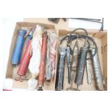 Variety of Grease Guns, 1 Jack, Clip-On Wheel Weights
