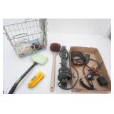 Wire Basket, Rope, Cleaning Brush and More
