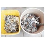 2 Large Buckets of Hardware, big bolts and other items