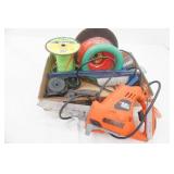Black & Decker Navigator Hand Saw, weed trimmer wire and parts, ice scrapers