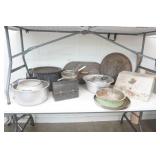 Vintage Kettles, Pots, Pans, Lunchbox, Lids, Strainers. Vintage Graniteware, Aluminum and more