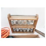 Electric Chain Saw, AIr Hose, Hardware, Vintage Tool Box, Variety of Tools, Vintage Glass Insulators