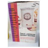 Microwave, Vintage Dessert Machine, Vintage Ice Cream Maker, Metal Canister