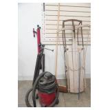 Telescope, Runner sled, Shop Vac, Broom