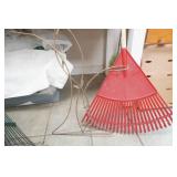 Weed Trimmer, Leaf Rakes, Square shovel , lawn Ornament
