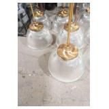 9 Restaurant Lamps. Glass & Brass Pendant Lights