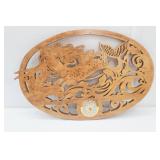 Wooden Mermaid Clock 14.5" long by 9.5"