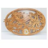 Wooden Mermaid Clock 14.5" long by 9.5"