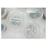 Small Wood Crate with Glass & Stone Beads (sorted, some labeled) Jasper, Black Onyx, White Howlite