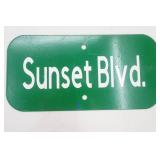 12x6" Metal Sign "Sunset Blvd."