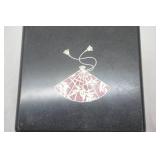 Chinese Feng Shui Bagua Mirror w/red tassel and decorative pins