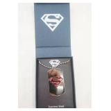 Jewelry Lot: Stainless Steel Superman Dog Tag Necklace