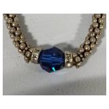 Sterling Silver Caviar Beaded Necklace & Bracelet Set