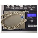 Sterling Silver Caviar Beaded Necklace & Bracelet Set