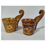 Kuksas Carved Wooden Folk Art Cups