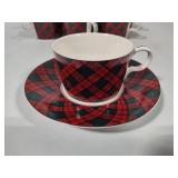 Arita Tartan Plaid Cup/Saucer Sets