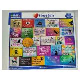 "I Love Cats" White Mountain 1000pc Puzzle - Complete