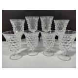 Fostoria American Diamond Point Goblets (8)