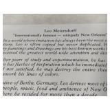 Rare Signed Leo Meiersdorff "New Orleans" Jazz Artwork