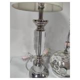 Two Brushed Nickel Table Lamps