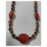14K 1/20 Carnelian Beaded Necklace, Bracelet & Earring Set
