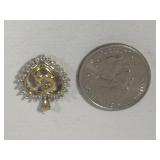 10K Yellow Gold & Diamond Heart Pendant