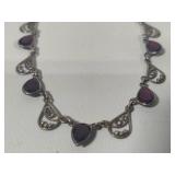 925 VIntage Silver & Garnet Necklace