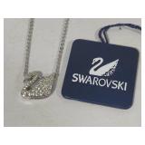 Swarovski Crystal Swan Pendant & Necklace