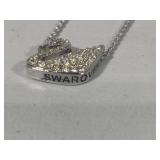 Swarovski Crystal Swan Pendant & Necklace