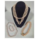 Vintage Pearls incl Matching Necklace & Bracelet Set