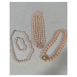 Vintage Pearls incl Matching Necklace & Bracelet Set