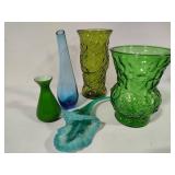 Lot of Colorful Vases/Glass Art