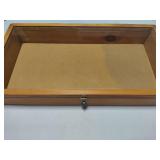 Glass Top Wood Jewelry/Storage Box