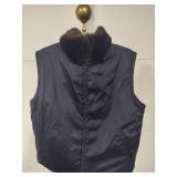 Giacca Gallery Brown Reversible Faux Fur Vest (Size 1X)